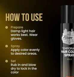 The Shave Factory Temporary Hair Color Spray Gold - 150 ml