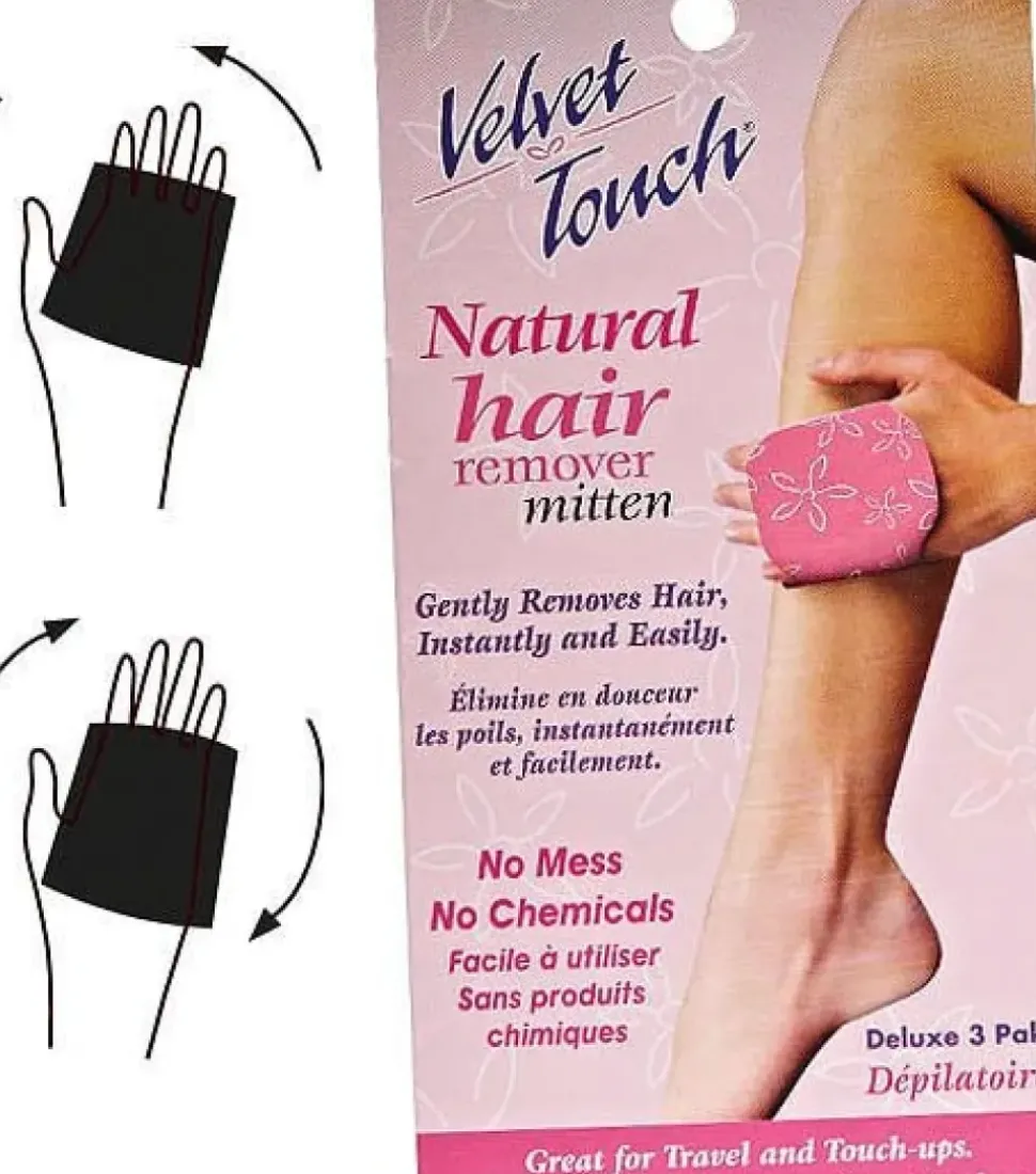 Velvet Touch Hair Removal Glove Pack of 3