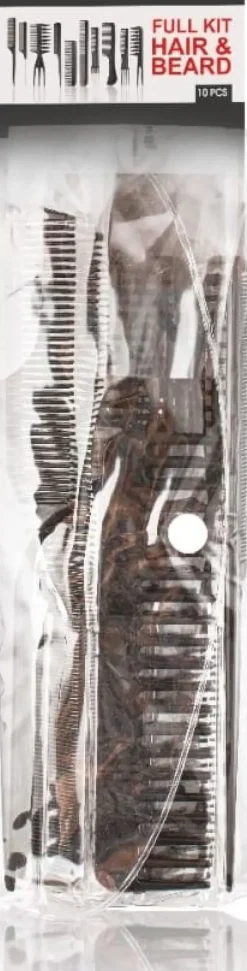 XanitaliaPro - Set of 10 Combs for Hair and Beard