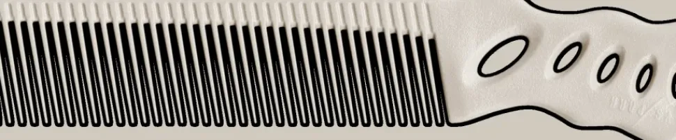 YS Park Flex Barber Comb No.208 White