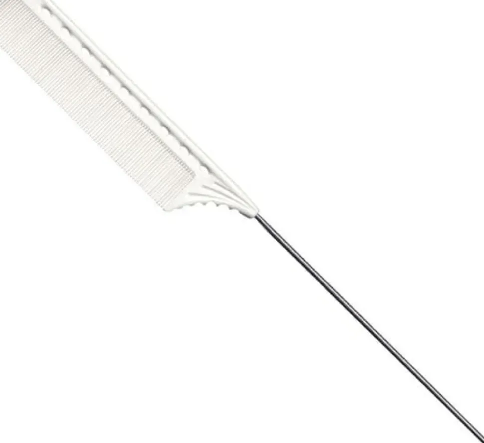 YS Park Tail Comb No. 122 White - 250 mm